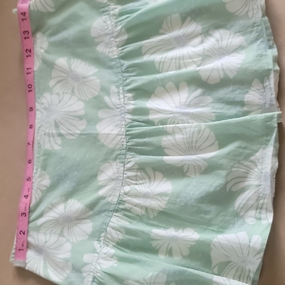 American Eagle Size 4 Pistachio / Mint Green with Ivory Flowers Micro Mini Skirt - Picture 3 of 7